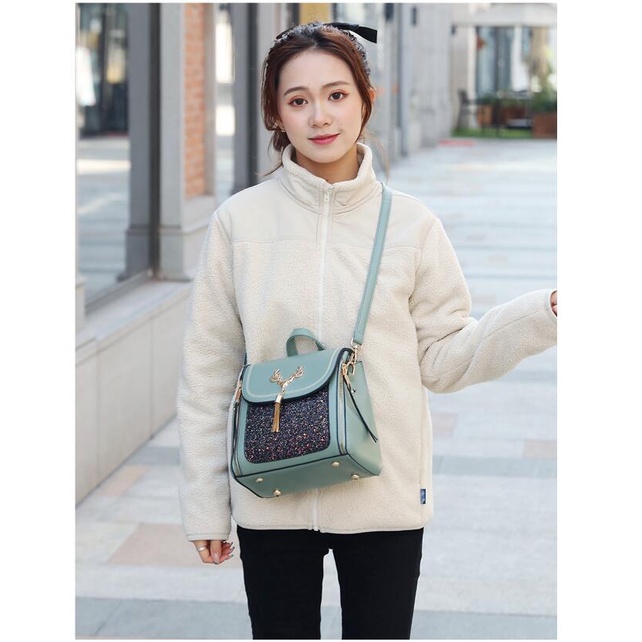 Ba lô CHUWANGLIN đính kim sa thời trang cho nữ