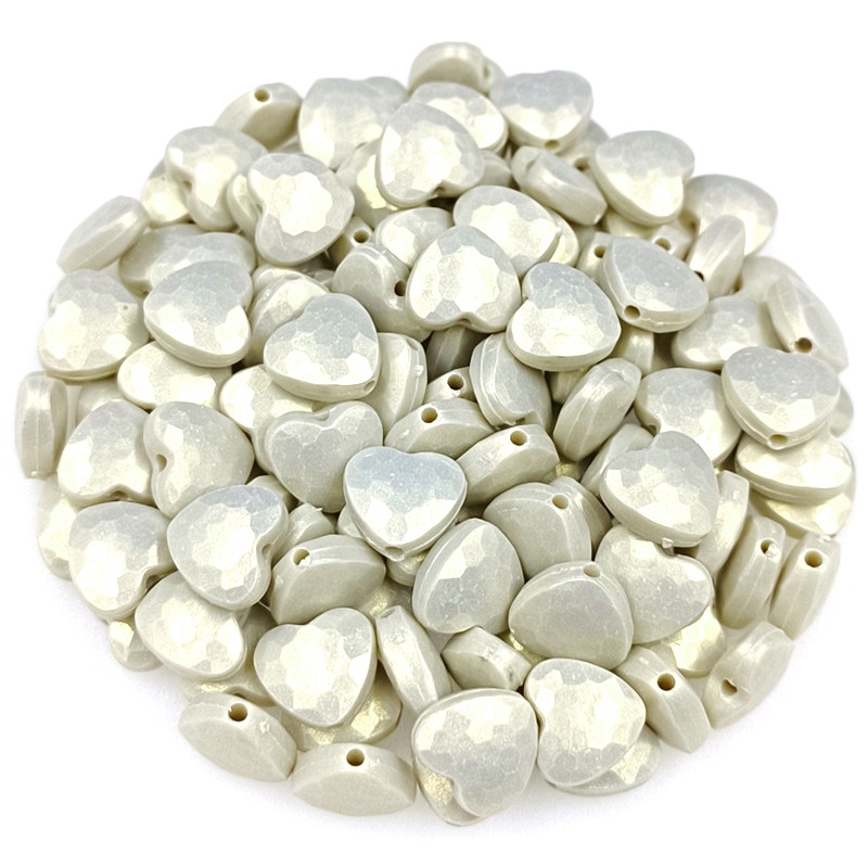 Bộ 20 Hạt Nhựa Hình Trái Tim 11mm Tự Làm Trang Sức