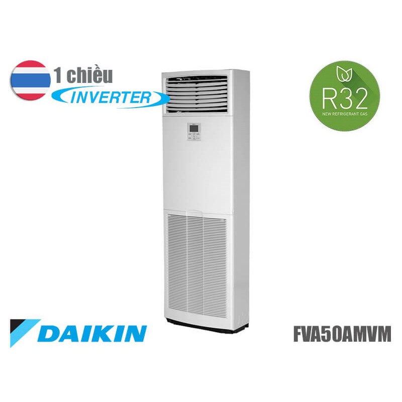 Máy Lạnh Tủ Đứng Đặt Sàn Daikin Inverter - R32 - Remote Không Dây Một Chiều Lạnh Sky Air FVA50AMVM/RZF50CV2V+BRC4C66