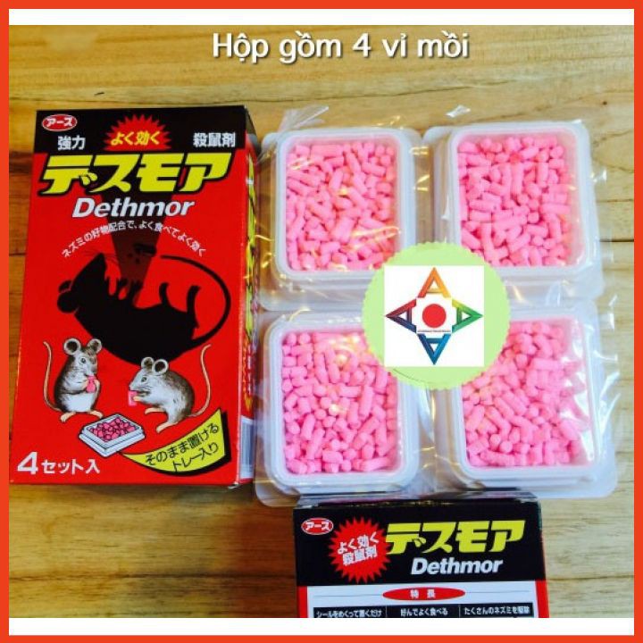 Viên Diệt Chuột Dethmor Nhật Bản [F REE SHIP_HÀNG NỘI ĐỊA] hộp 4 vỉ