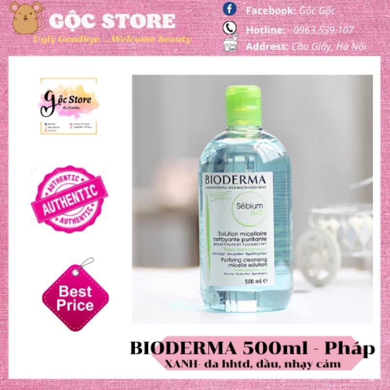 - Tẩy trang Bio xanh lá 500ml - da nhạy cảm
