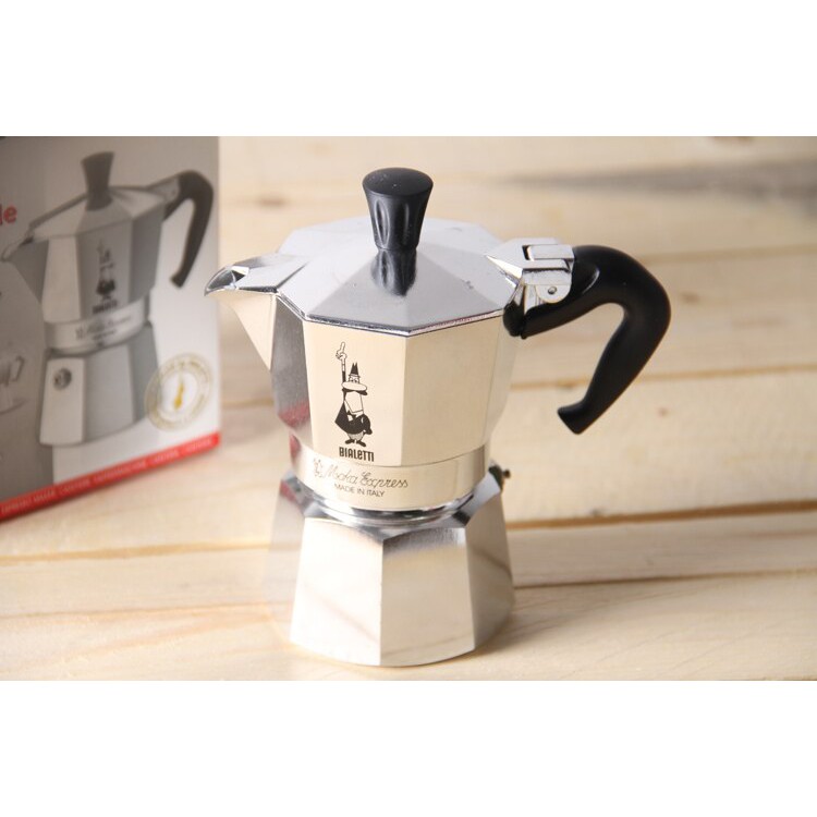 Bình pha cà phê mini MOKA 150ML- Phong cách kiểu ý - Ấm pha chất liệu Nhôm Siêu Bền