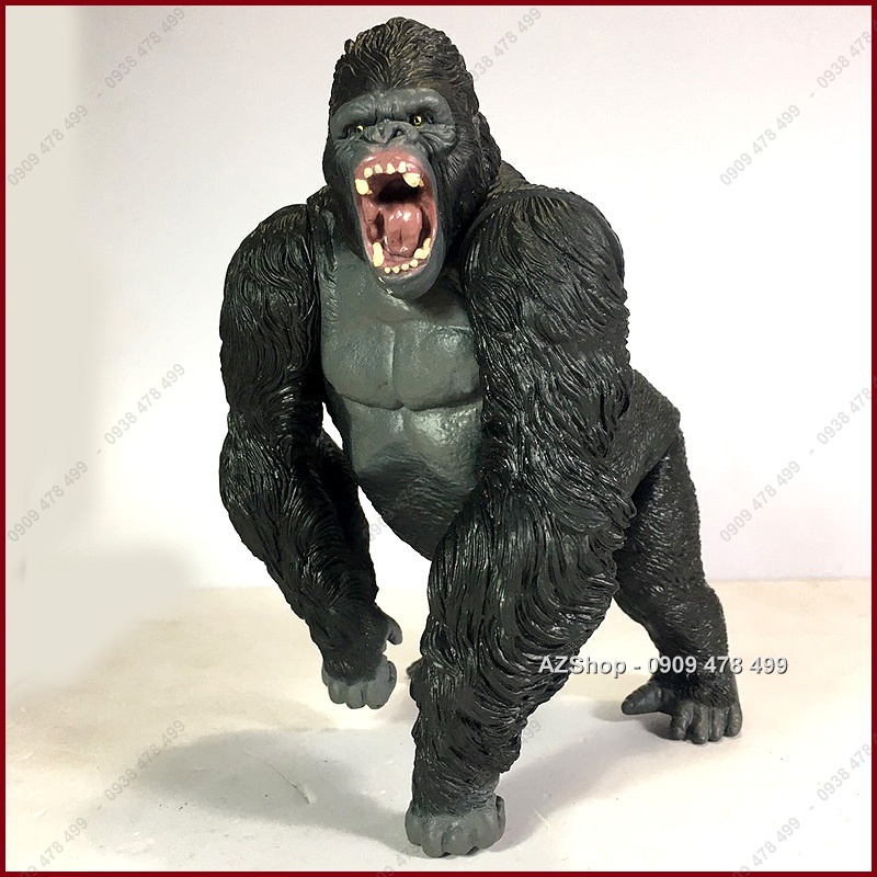 Mô Hình King Kong Khỉ Đột Gorilla - Có khớp Tay Chân Đầu - Cao 15cm