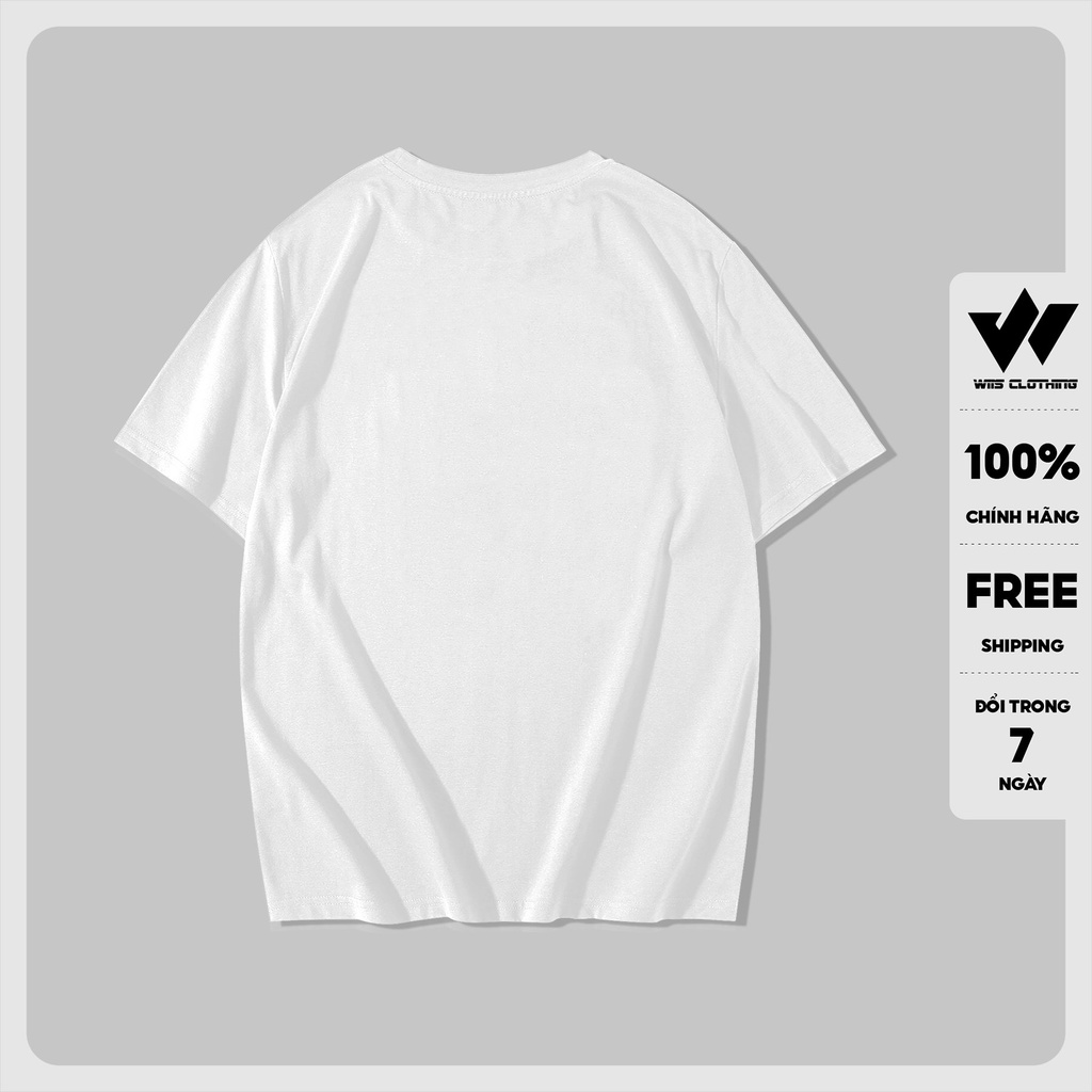 Áo thun tay lỡ WIIS unisex phông form rộng TRƠN thời trang nam nữ ulzzang oversize