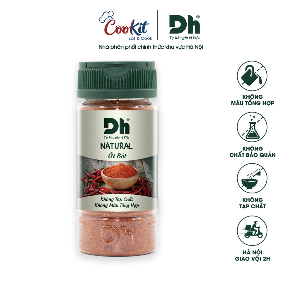 Bột ớt Natural Dh Foods gia vị ướp, nêm thực phẩm 30gr/ 60gr