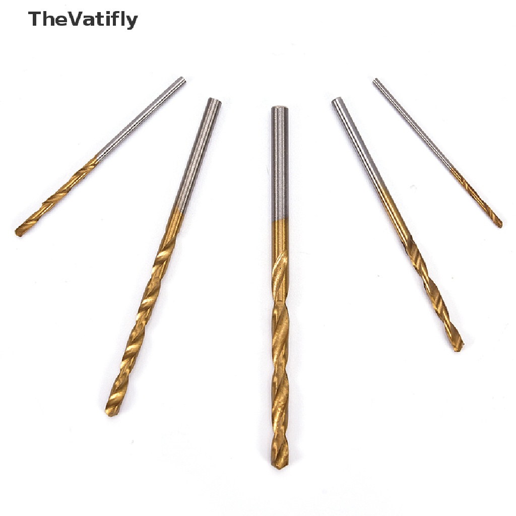 [Thevalifly] Bộ 50 Mũi Khoan Thép Phủ Titan Tốc Độ Cao HSS Kích Thước 1 / 1.5 / 2 / 2.5 / 3mm