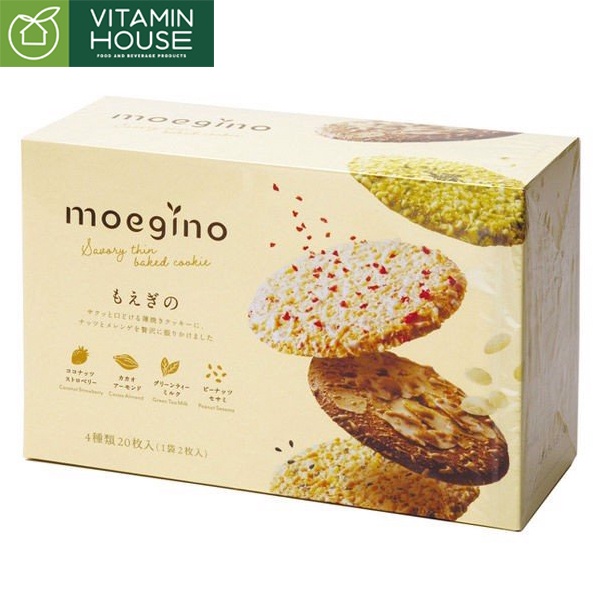 Bánh quy nướng mỏng Moegino Nhật Bản 20 - 60 chiếc [Vitamin House]