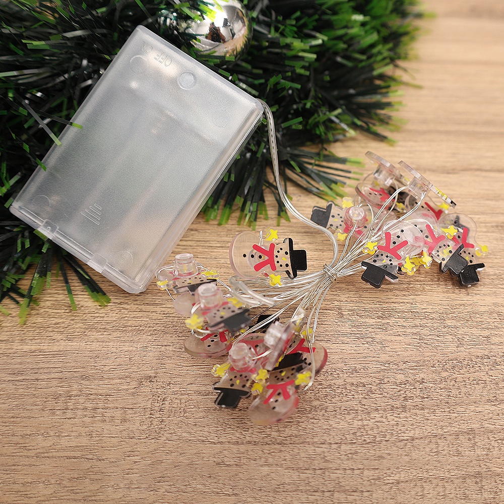 Dây Đèn Led 2m Hình Bông Tuyết / Ông Già Noel Trang Trí Giáng Sinh