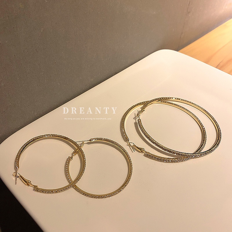 Bông Tai Mạ Bạc 925 Hình Kim Cương Phong Cách Âu Mỹ Thời Trang