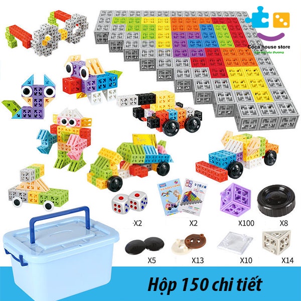 Đồ chơi khối xây dựng vuông sáu cạnh vuông ba chiều dành cho trẻ em 3-6 tuổi , đồ chơi giáo dục lắp ghép