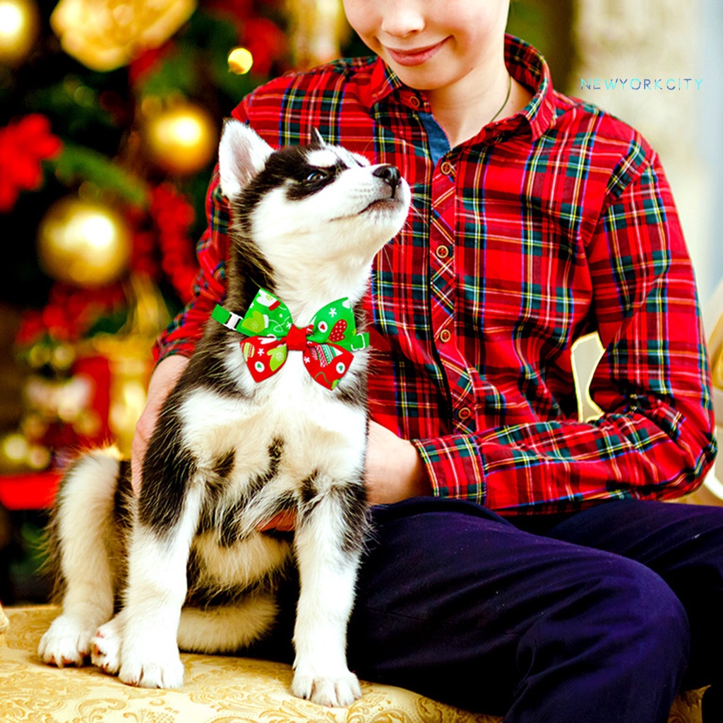 Nơ Đeo Cổ Họa Tiết Giáng Sinh Cho Thú Cưng