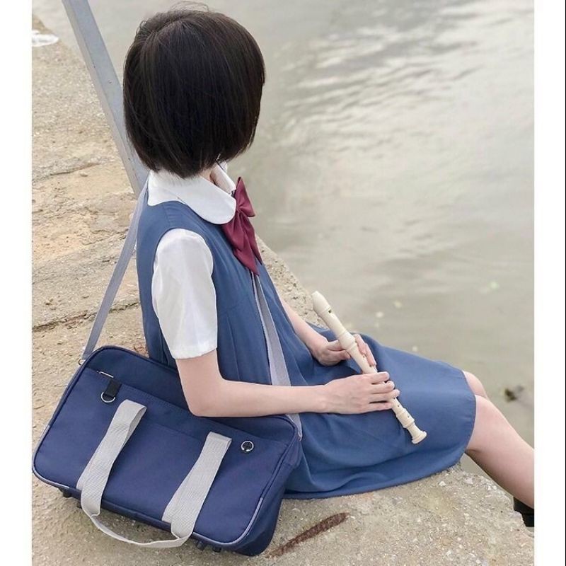 VÁY ĐỒNG PHỤC JK TẶNG NƠ ĐỎ 🍑 XANH và ĐEN🍑Có ảnh thật