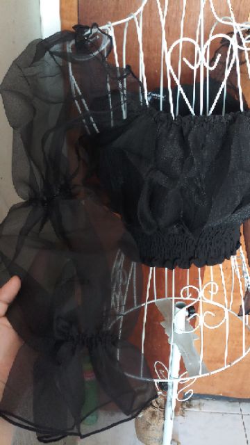 Áo crop tay xốp kèm ảnh thật | BigBuy360 - bigbuy360.vn