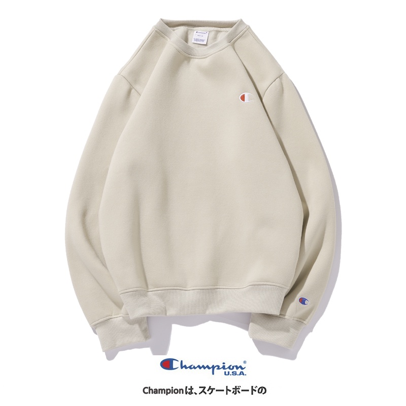 Áo sweatshirt tay dài thêu logo Champion đơn giản thời trang