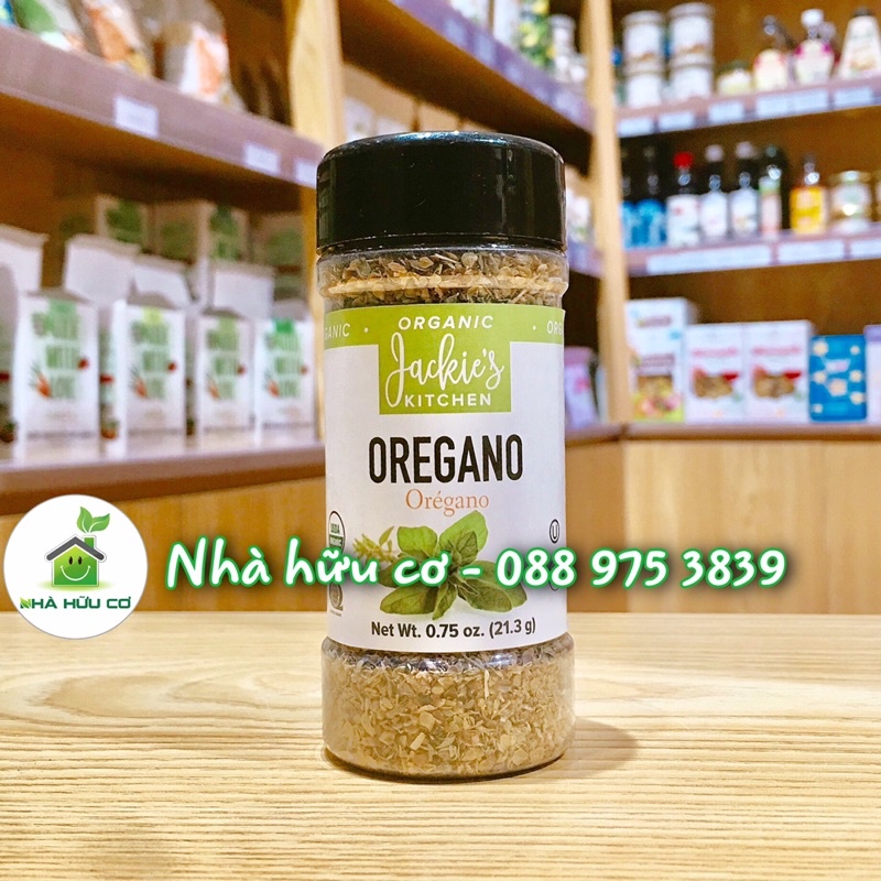 Lá kinh giới hữu cơ Oregano Jackie's Kitchen 21.3g - Date: 10/2023 - Nhà Hữu Cơ