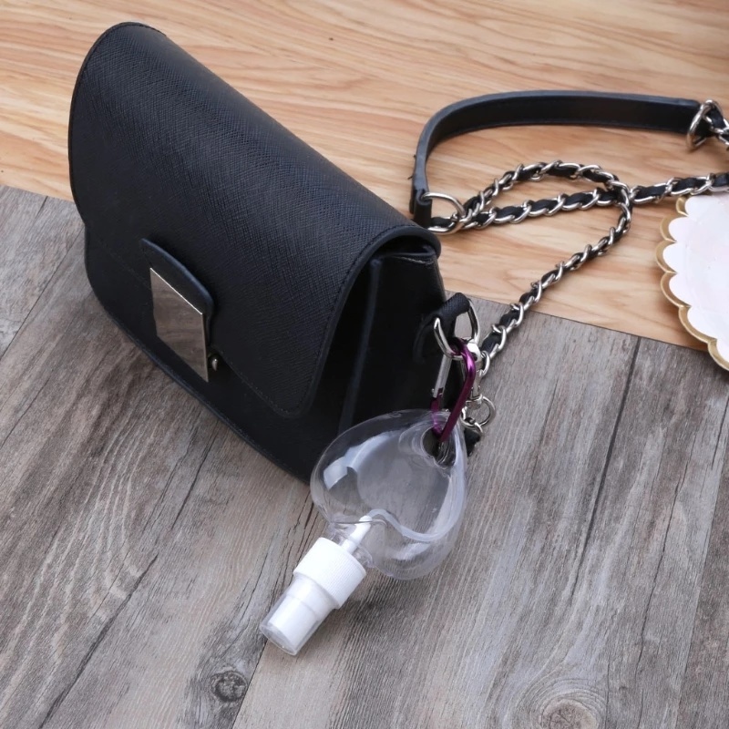 (Hàng Mới Về) 1 Chai Nhựa Rỗng Trong Suốt Đựng Nước Hoa 50ml Có Móc Treo Tiện Dụng