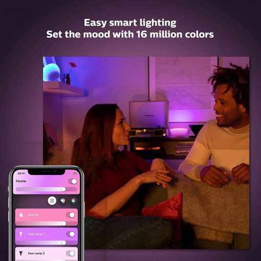 Bộ ba đèn thông minh Philips Hue White and Color Ambiance - Starter Kit 3 bóng E27 và Bridge