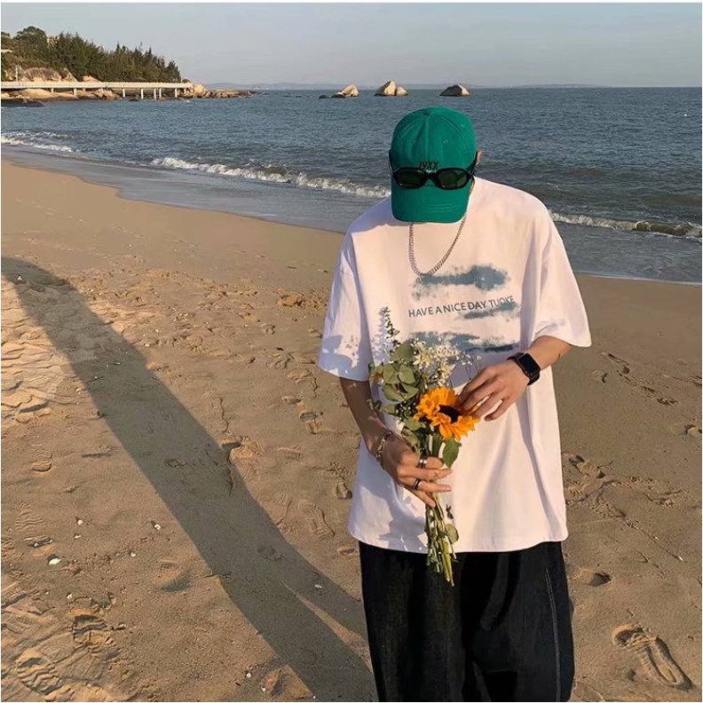 Áo thun nam tay ngắn cổ tròn áo thun dáng rộng phong cách mùa hè Hàn Quốc lớn áo thể thao nam siêu đẹp áo thun mỹ T Shirt unisex áo phông áo thun cổ tròn