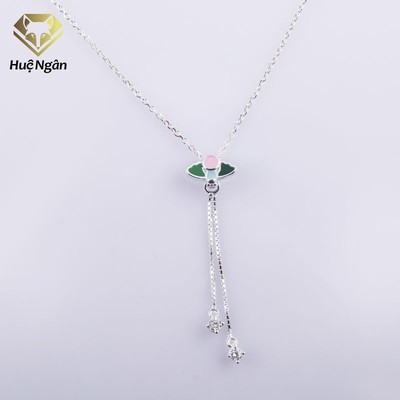 Dây chuyền bạc Ý 925 Huệ Ngân Mặt nhỏ xinh Phong cách Hàn Quốc ZCP150009