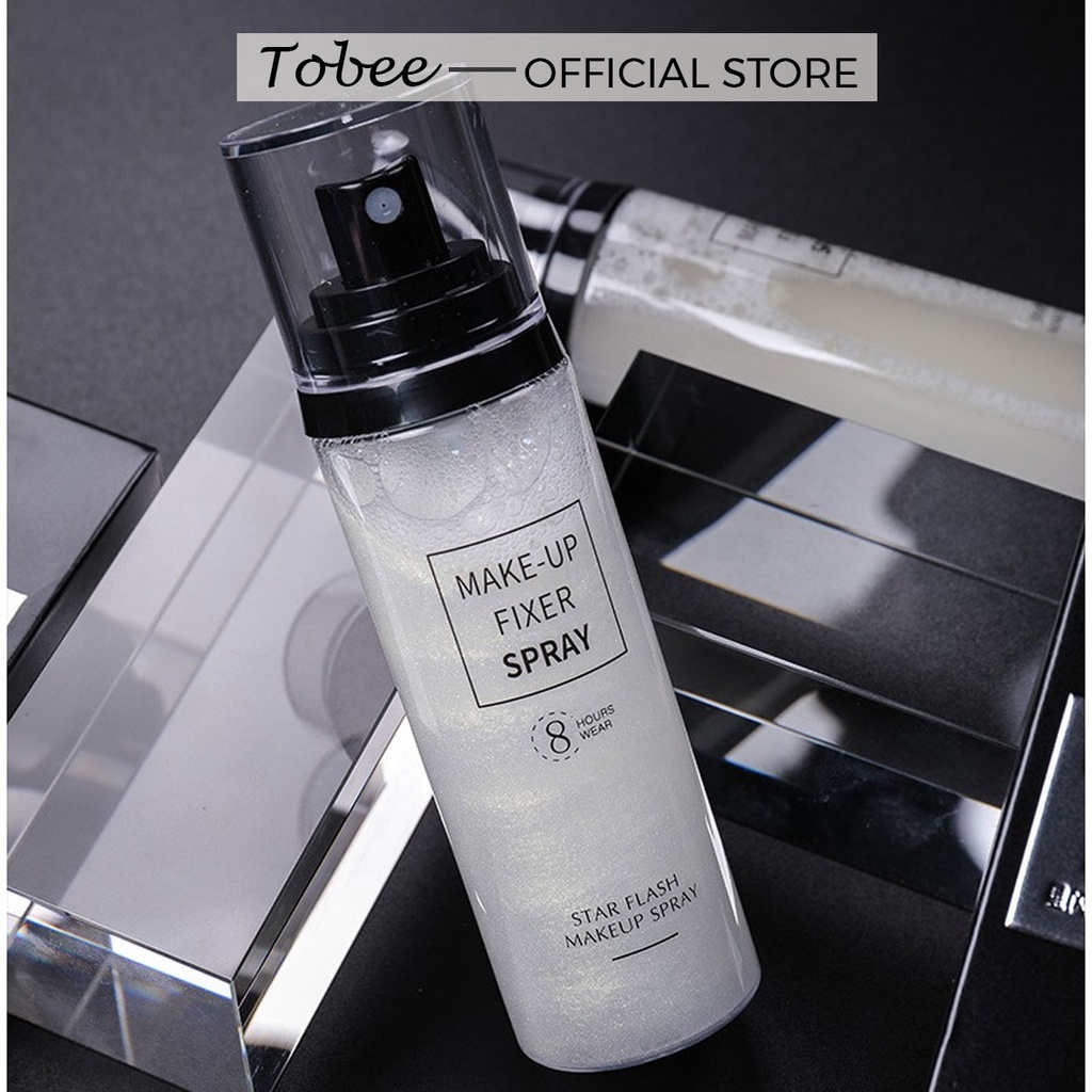 Xịt nhũ khóa makeup bắt sáng Star Flash Make Up Spray 8 Hours Wear - Tobee