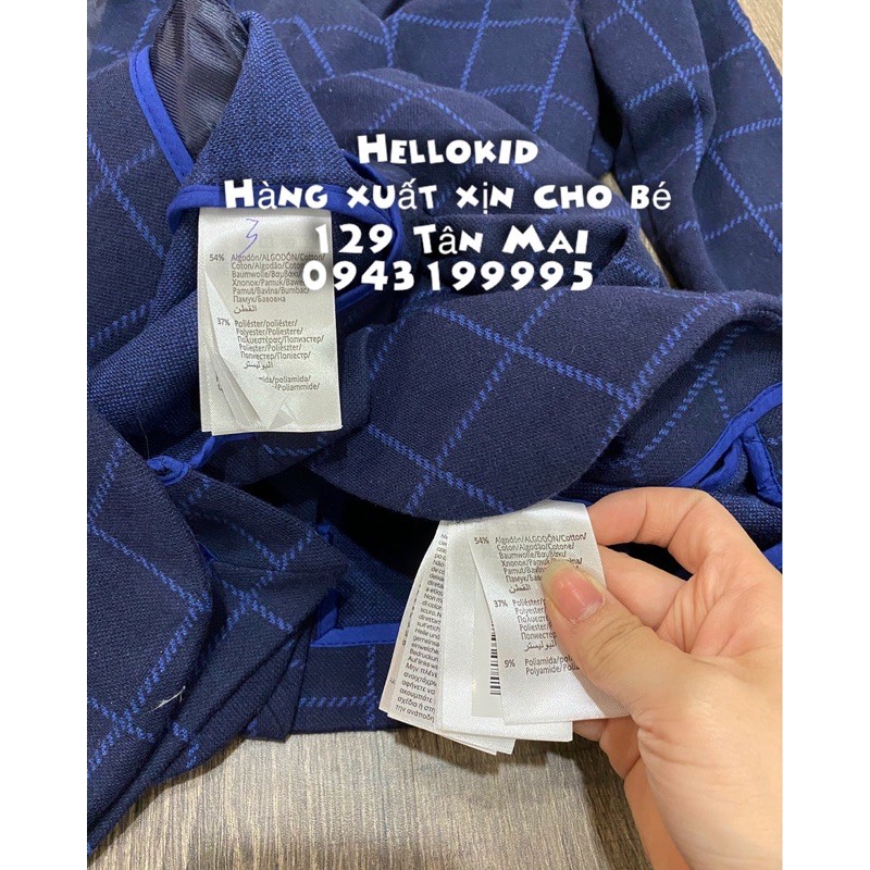 áo vest kẻ xanh