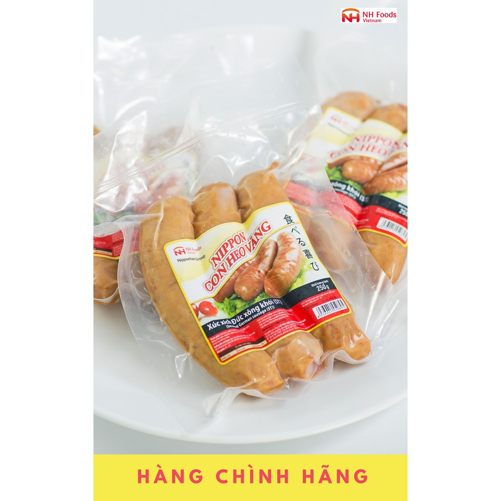 Xúc xích Đức xông khói Nippon Con Heo Vàng 250g