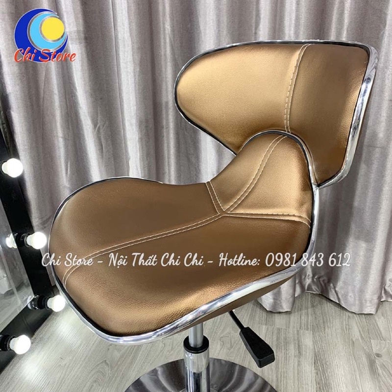 Ghế Xoay Ngồi Live, Bán Quần Áo Chỉnh Độ Cao Từ 30-50cm, Ghế Ngồi Văn Phòng Xoay 360 Độ Bọc Da