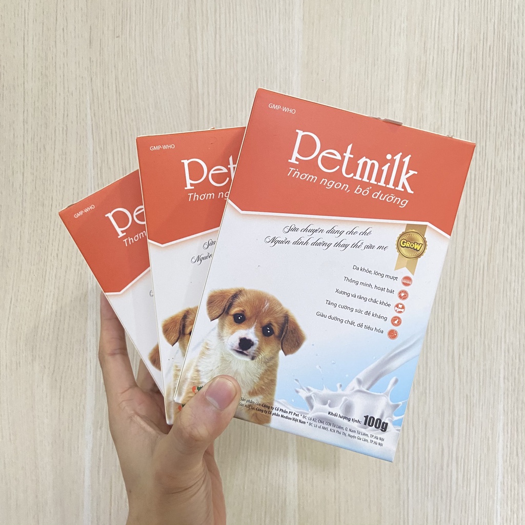 Sữa cho chó mèo Petmilk | Sữa bột cho chó con mèo con