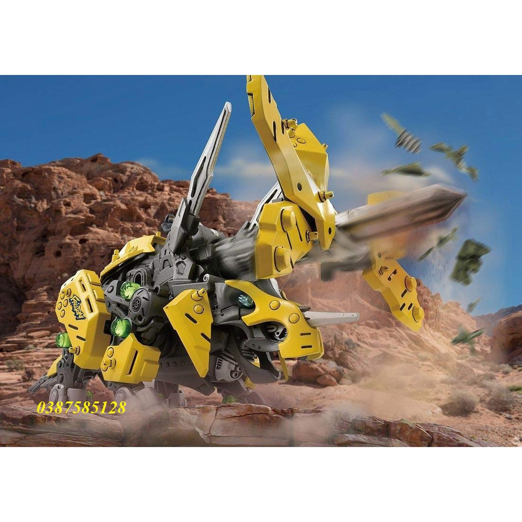GHÉP HÌNH THÚ VƯƠNG ĐẠI CHIẾN - CHIẾN BINH THÚ ZW11 TRICERADOGOS ZOIDS (LOẠI TO)