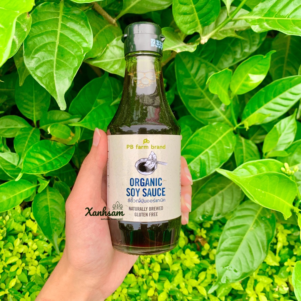 Nước Tương Hữu Cơ Ít Muối 200ml PB Farm - XanhSam