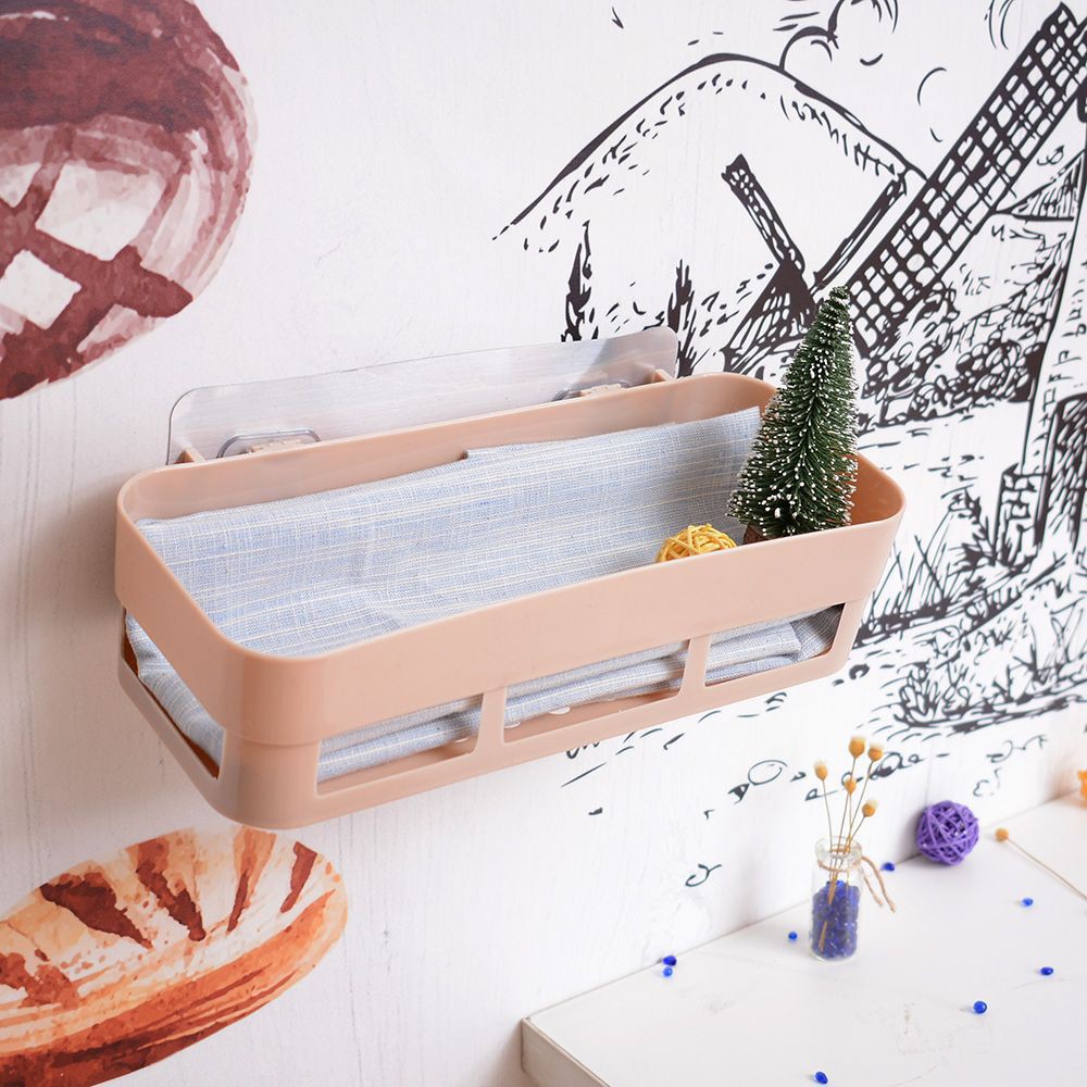 Khay nhựa đựng dụng cụ nhà bếp &amp; phòng tắm dán tường