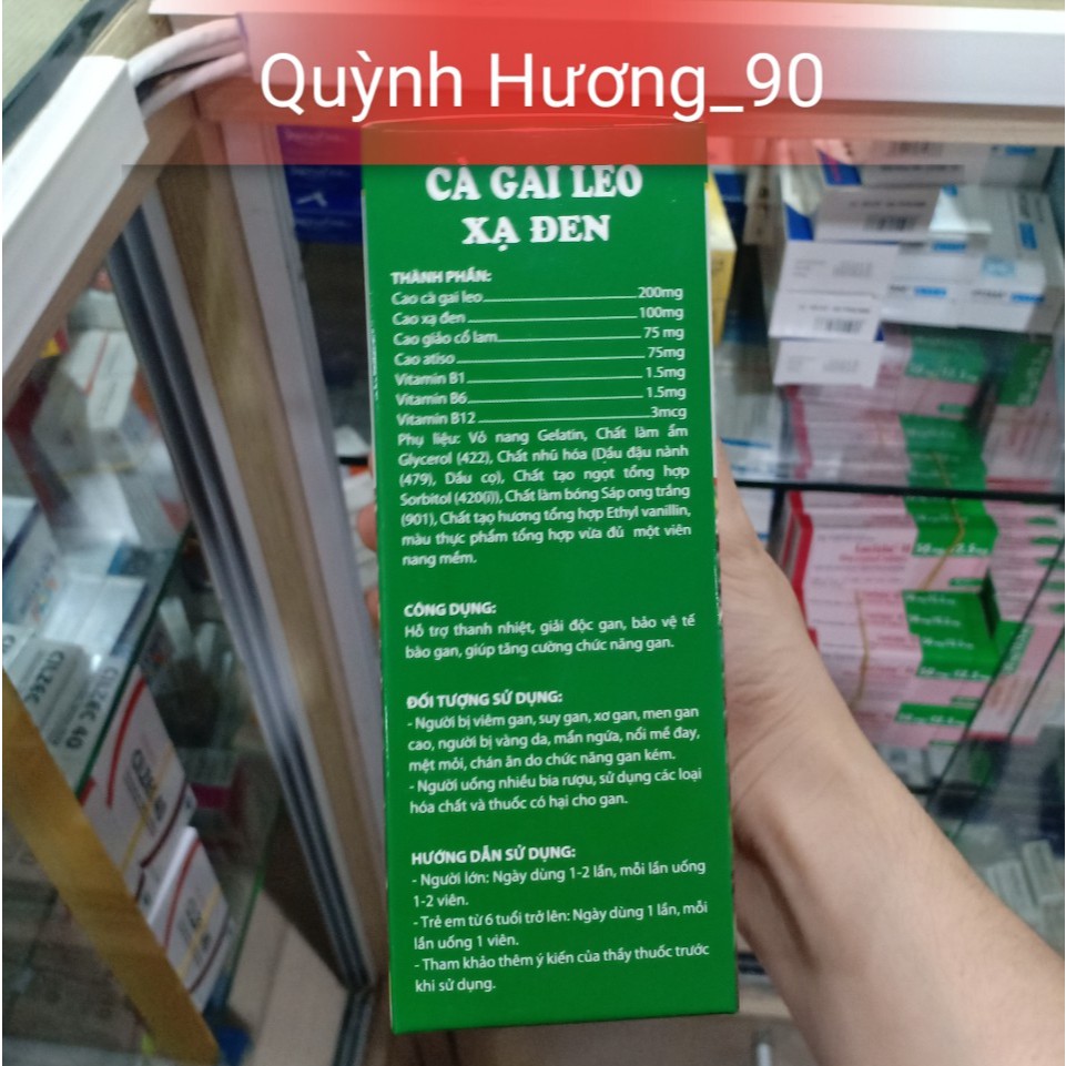 Viên uống CÀ GAI LEO XẠ ĐEN lọ 50 viên hỗ trợ thanh nhiệt giải độc