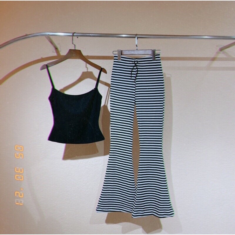 Quần thun ống loe dày dặn Freesize, Quần loe thun dây rút 3 màu