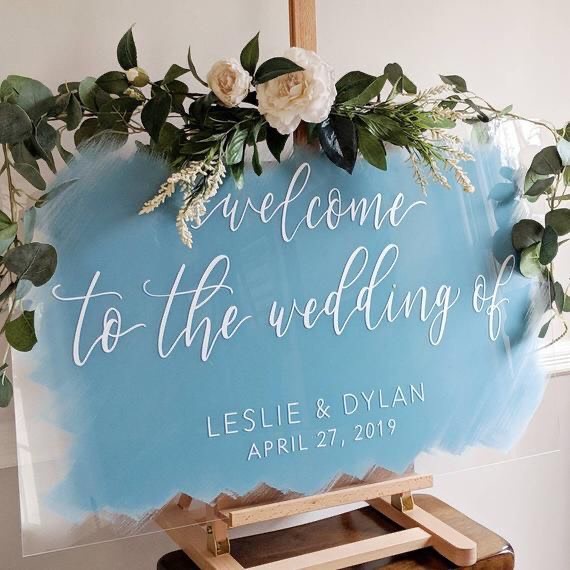 Bảng Cổng Cưới,Bảng Welcome Mica Trang Trí Đám Cưới Nhiều Màu Sắc| Thao Wedding Guestbook