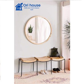 Gương tròn treo tường trang trí đường kính 50 Cm phối dây gương tròn soi tr