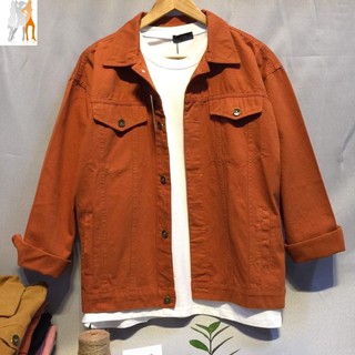 Áo khoác kaki nam 🌟 [FreeShip ] 🌟 Áo Khoác Kaki Nam Màu Cam Đất  Đẹp Thôi Rồi luôn Nha