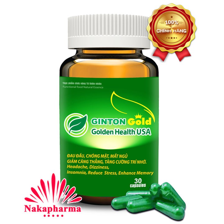 Hoạt Huyết Ginton Gold Golden Health – Giảm đau đầu chóng mặt, rối loạn tiền đình, thiểu năng tuần hoàn não