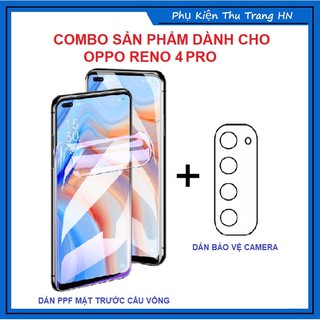 RENO 4 PRO - Combo dán PPF mặt trước trong suốt, tự phục hồi vết xước  + dán bảo vệ camera cho OPPO RENO 4 PRO