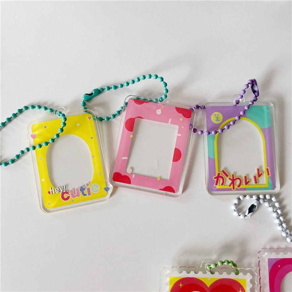 Album Ảnh Mini 1 inch Trong Suốt Bằng Acrylic Kèm Móc Khóa Xinh Xắn
