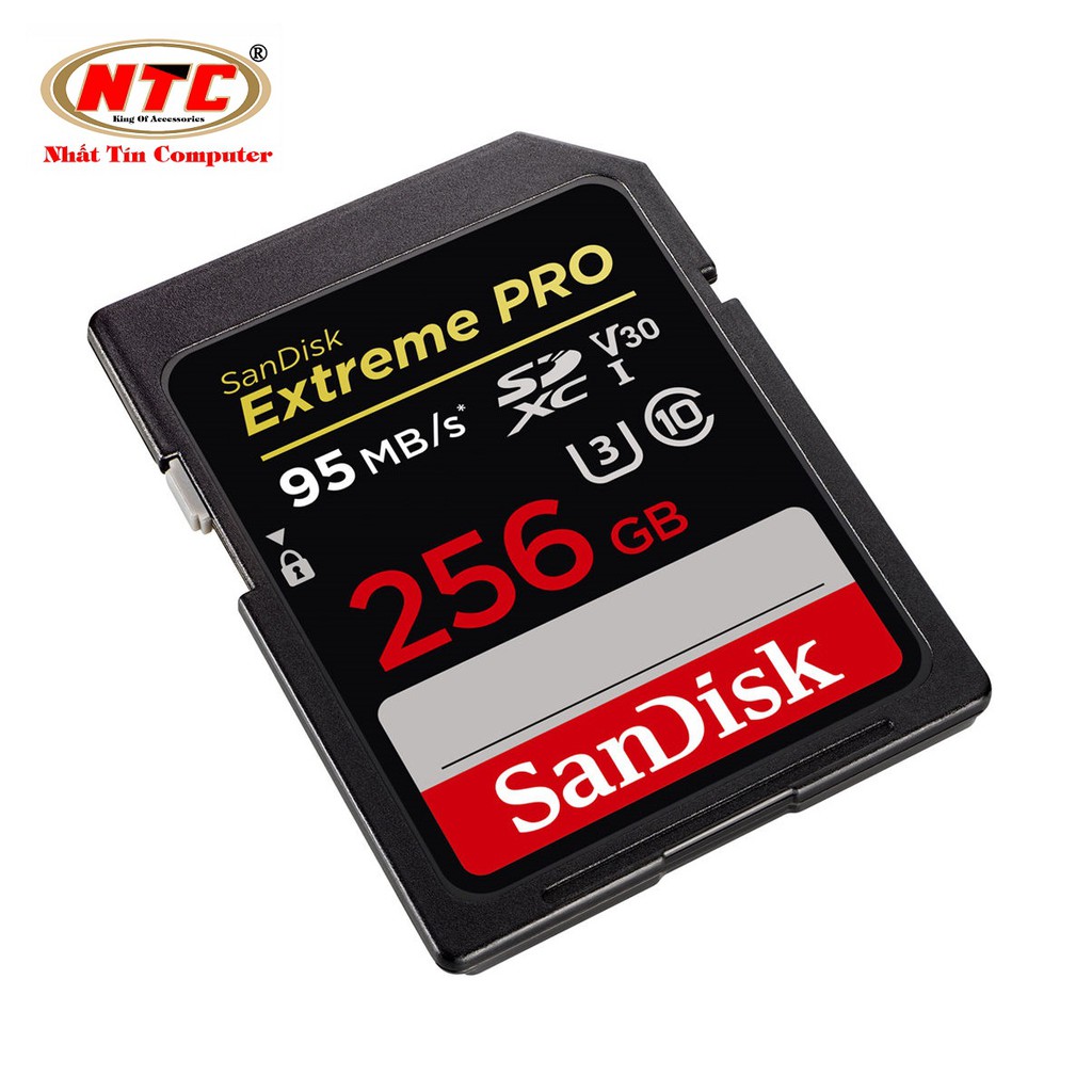 Thẻ nhớ SDXC SanDisk Extreme Pro V30 256GB Class 10 UHS-I U3 95MB/s (Đen)