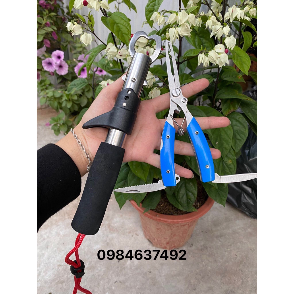 Bộ Kìm Kẹp Cá Đa Năng gỡ lưỡi câu kẹp cá cao cấp
