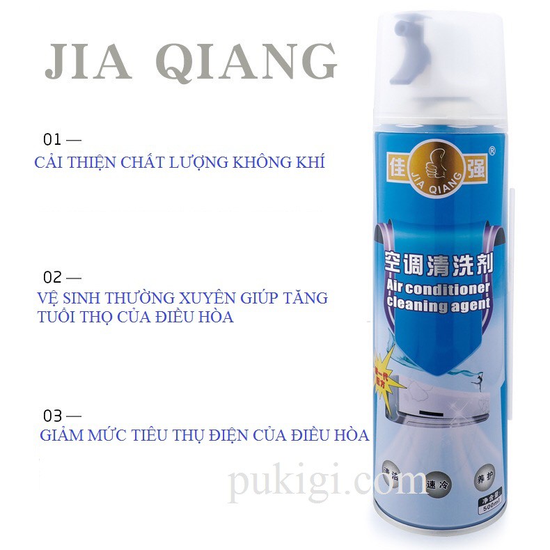 Chai xịt làm sạch máy lạnh - điều hòa tại nhà Jia Qiang 500ml