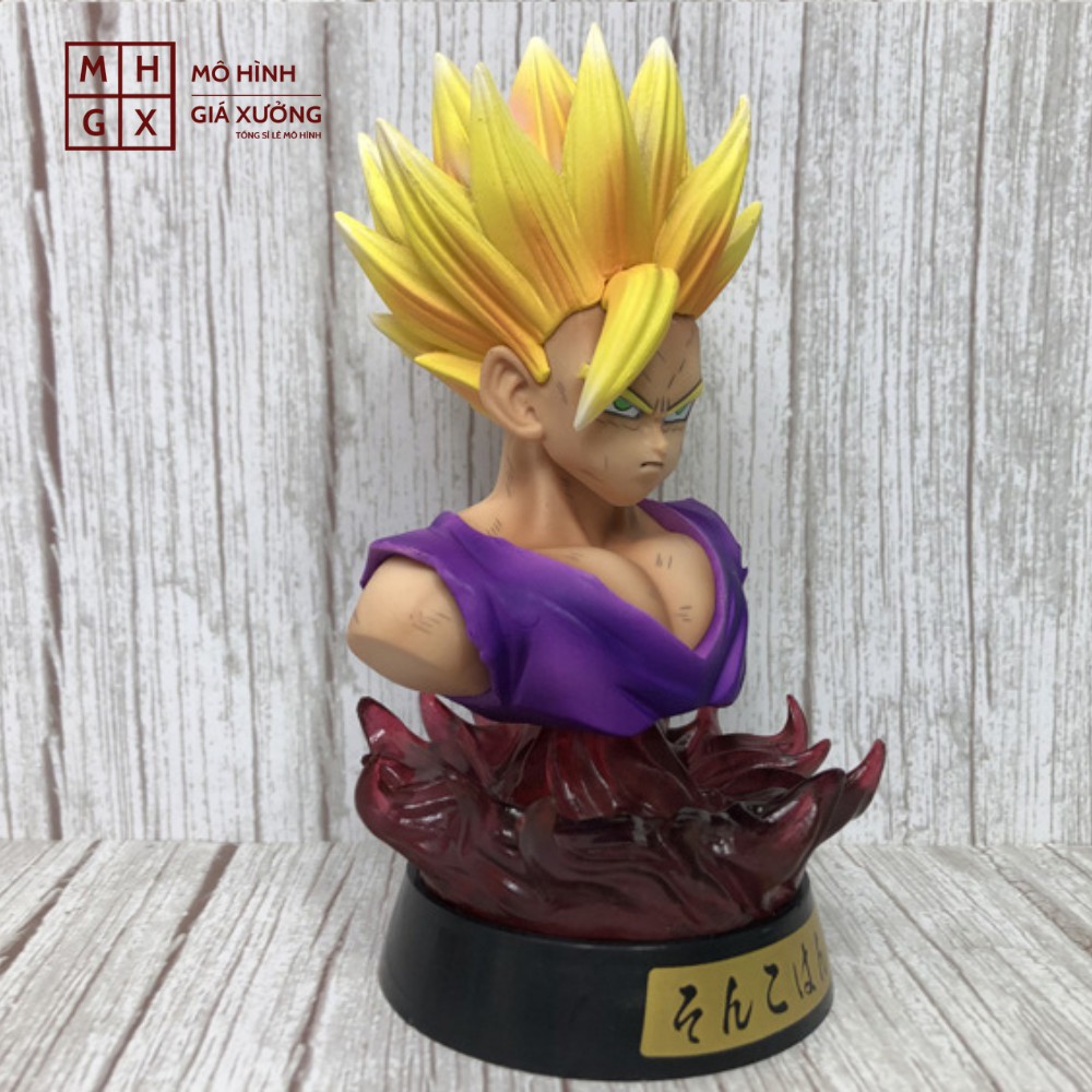 Mô hình Dragon Ball SonGohan Tượng Bán Thân + có led cao 16cm , figure 7 viên ngọc rồng sogoku , mô hình giá xưởng