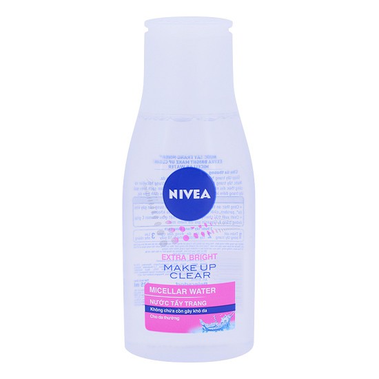 Nước Tẩy Trang Sáng Da Nivea Extra Bright Make Up Clean Micellar Water 125ml (Thái Lan)