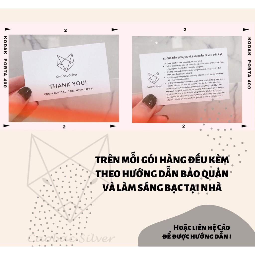 Lắc Tay Lắc Chân Bạc Ta CaoBac Jewellery Cho Nữ Sợi Xích Xoắn Mix 5 Viên Bi