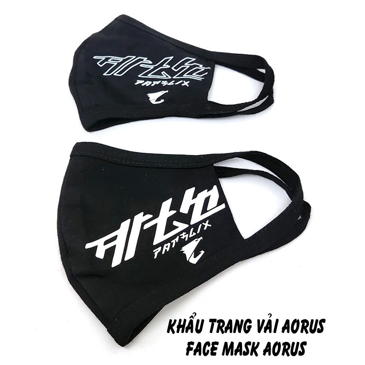 Khẩu Trang Vải Đen Aorus Gaming Cloth Masks Phù Hợp Cho Game Thủ Thời Trang Mẫu 2 | BigBuy360 - bigbuy360.vn