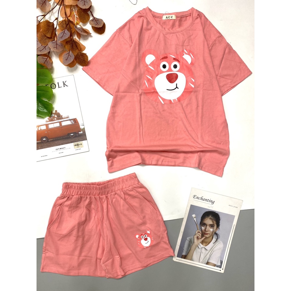 Bộ đùi thun cotton mặc nhà thời trang, chất vải mềm mịn không nhăn