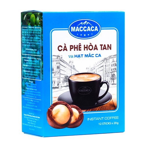 Maccaca - Cà phê Hòa Tan với hạt Mắc Ca