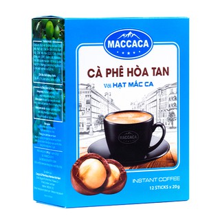Maccaca - cà phê hòa tan với hạt mắc ca