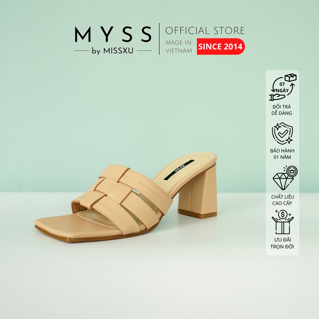Giày sục nữ bảng ngang đan nan 7 cm thời trang MYSS - SU138